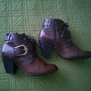 Born leather booties